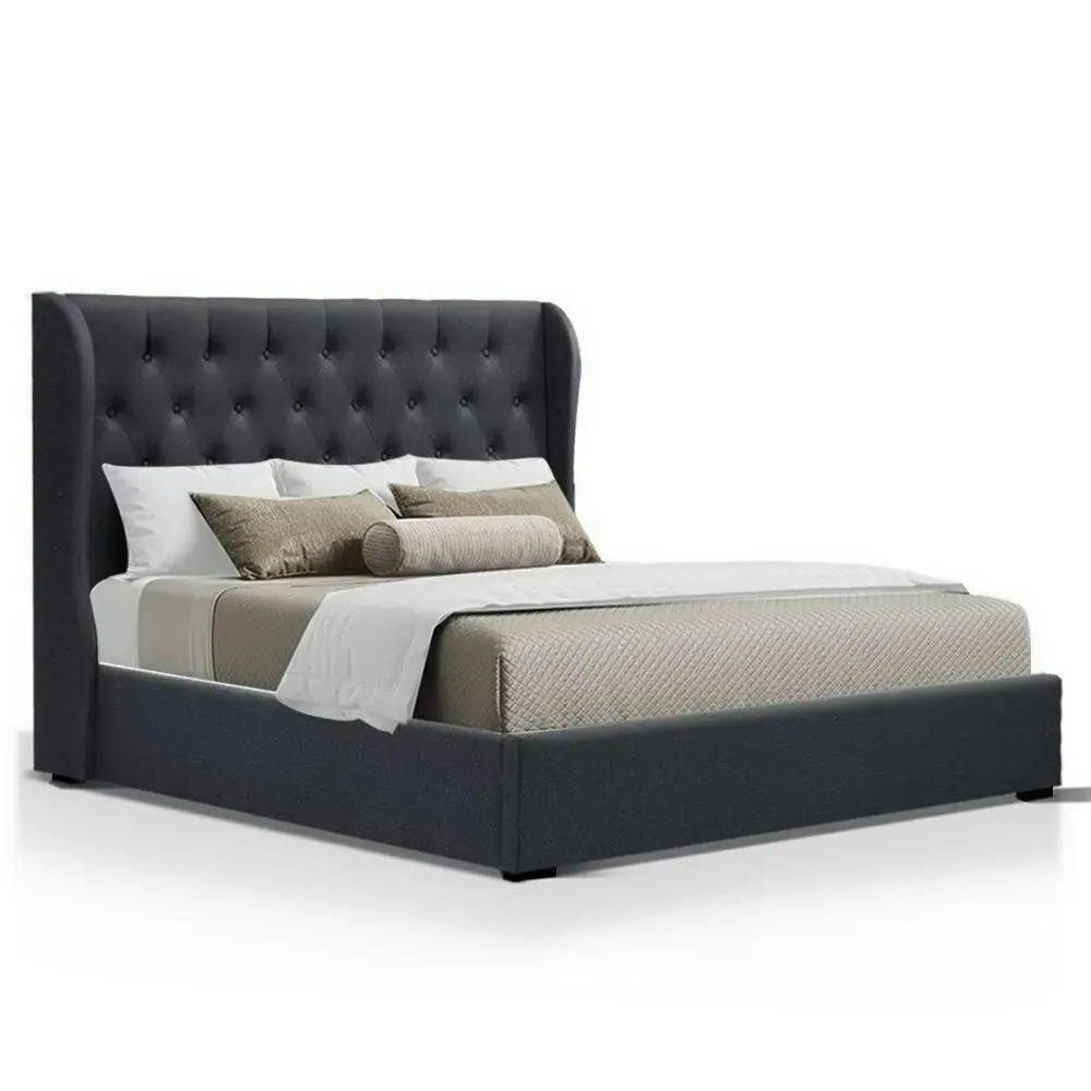 Artiss Bed Frame King Size Gas Lift Charcoal ISSA