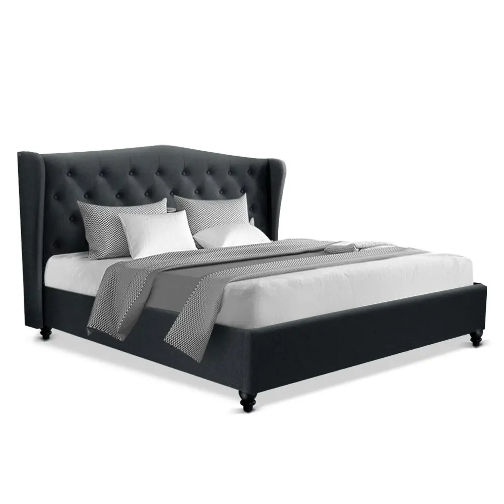 Artiss Bed Frame King Size Charcoal PIER