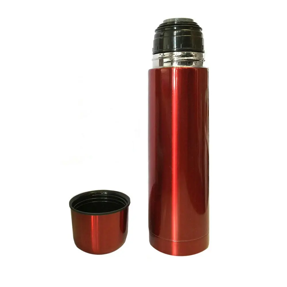 4pc Stainless Steel Vacuum Flask 450ml Mug/500ml Bottle w/ Double Wall Cup Set