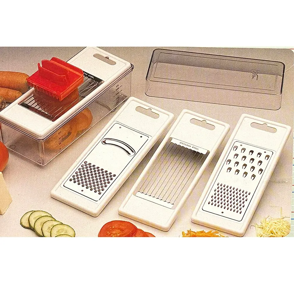 6in1 Food Slicer/Cutter/Grater Set w/ Storage Container Vegetables/Fruits/Cheese