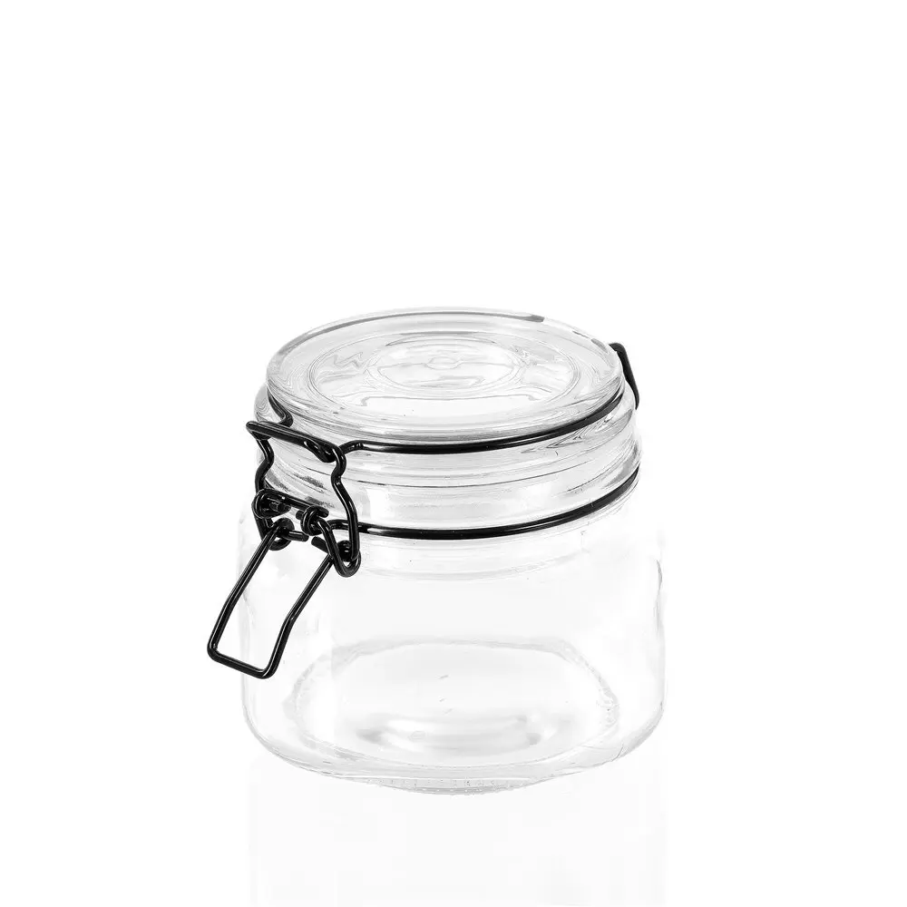 3x Lemon & Lime Fido 500ml/11cm Glass Clip Jar Canister Storage/Container Clear