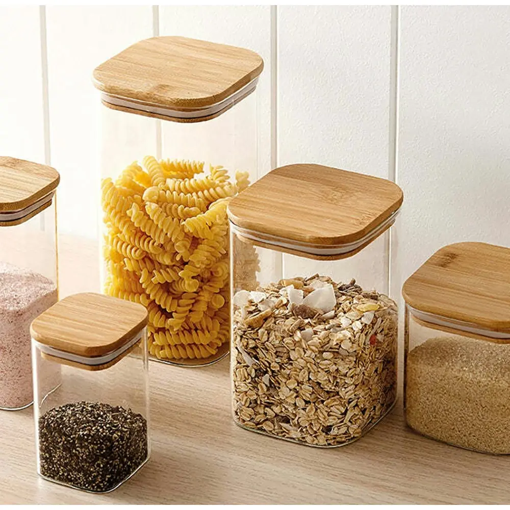 Ladelle 400ml Pantry Basics Narrow Glass Canister Food Storage/Organisation