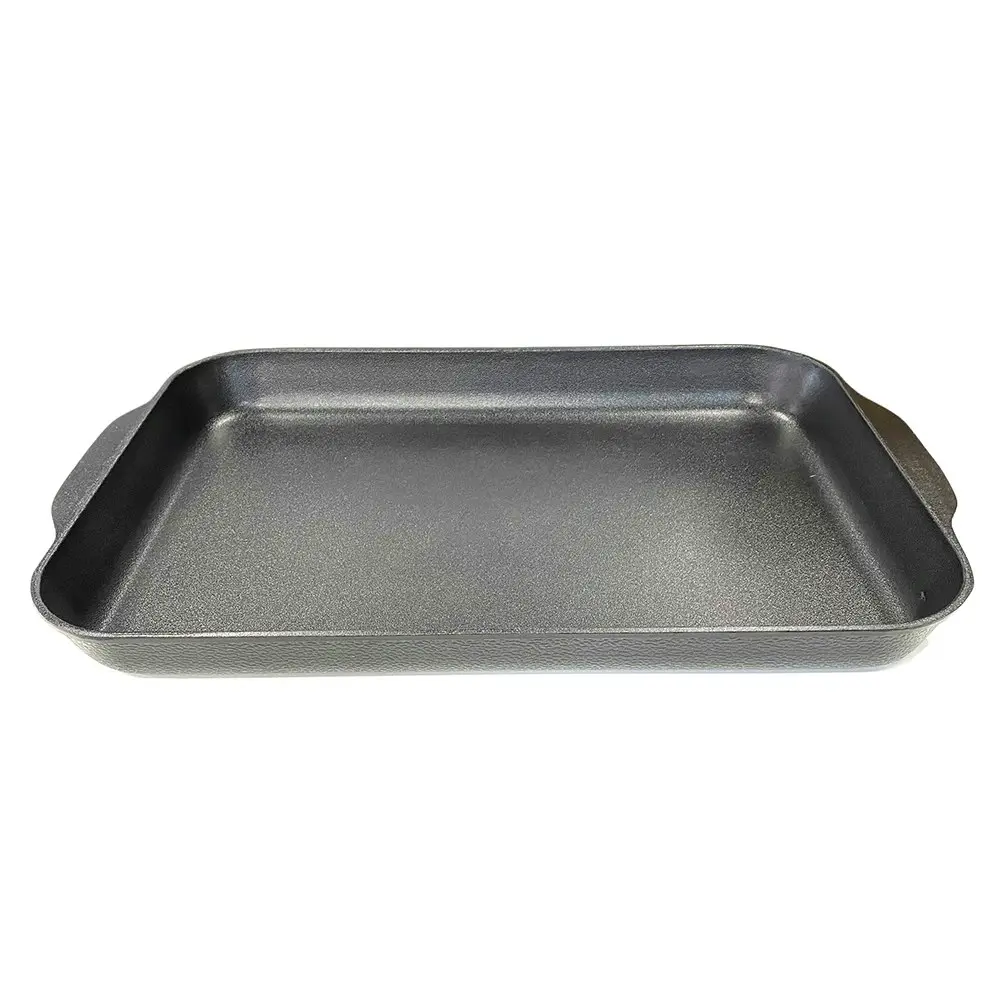 2x Extra large 43x30cm Non-Stick Shallow Roasting Pan/Oven Baking Tray w/Hanndle