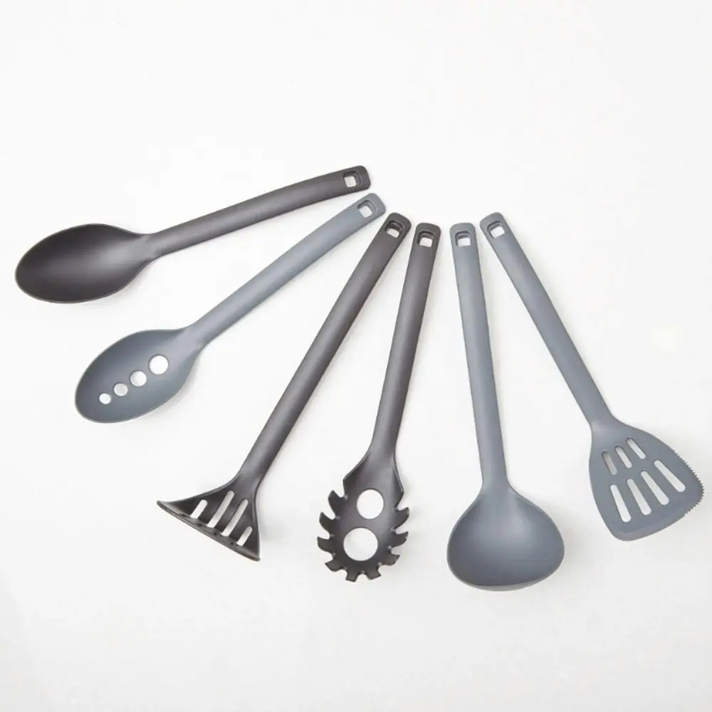 6pc Westinghouse Nesting Nylon Utensil Set Kitchen Cooking Utensils Grey/Black