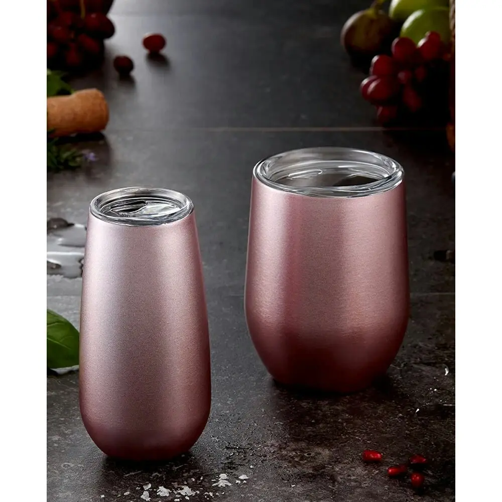 2pc Tempa Sawyer After Hours Stainless Steel Wine/Champagne Tumbler Set Blush