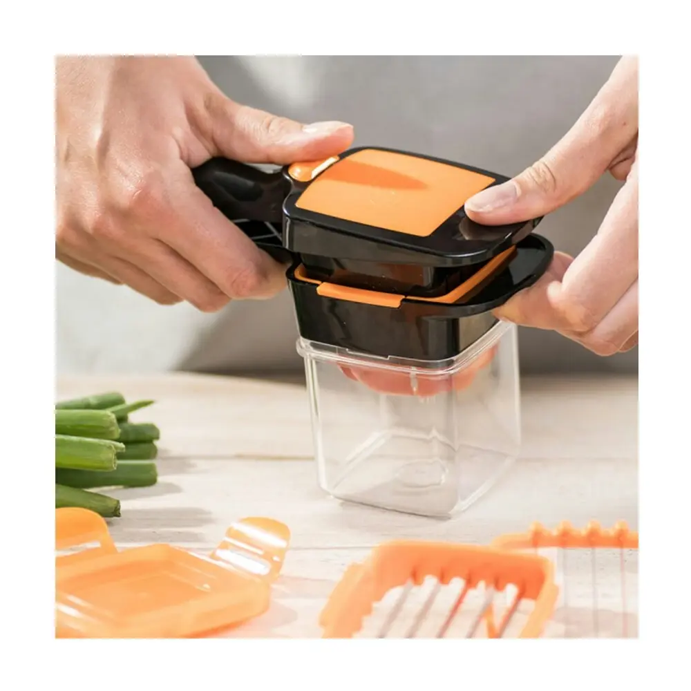 7pc Nicer Dicer Vegetable/Fruits Cutter/Chopper/Slicer Thin/Thick/Wedges Orange