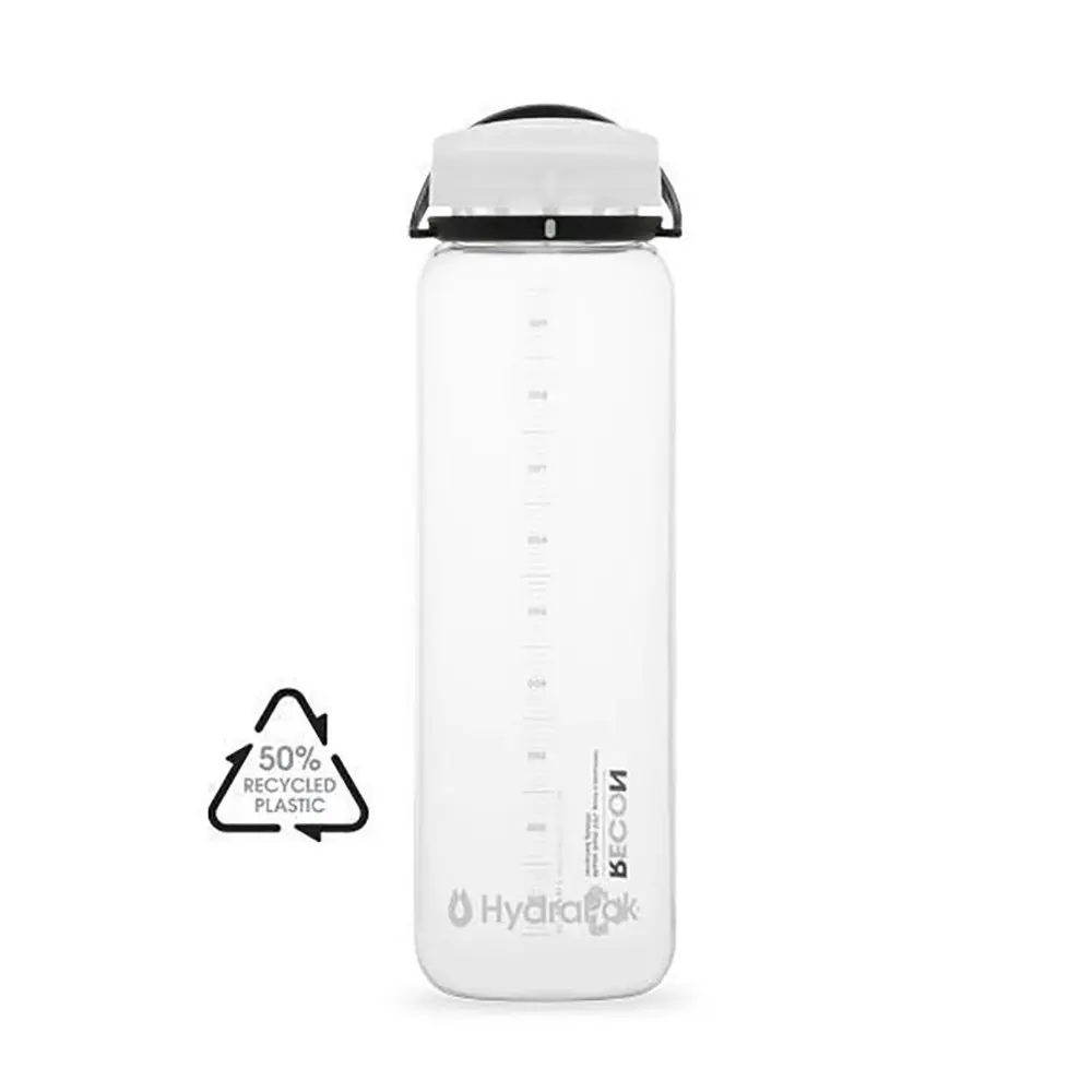 Hydrapak Recon 1L Water Bottle Drinking/Hydration Travel Camping/Hiking White