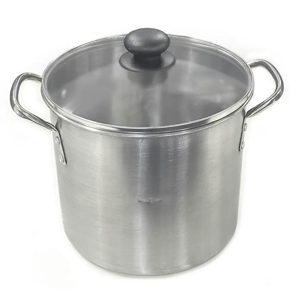 3pc Stainless Steel 7.6/11.4/15.2L Stockpot Pot Large Kitchen Cookware Set w/Lid