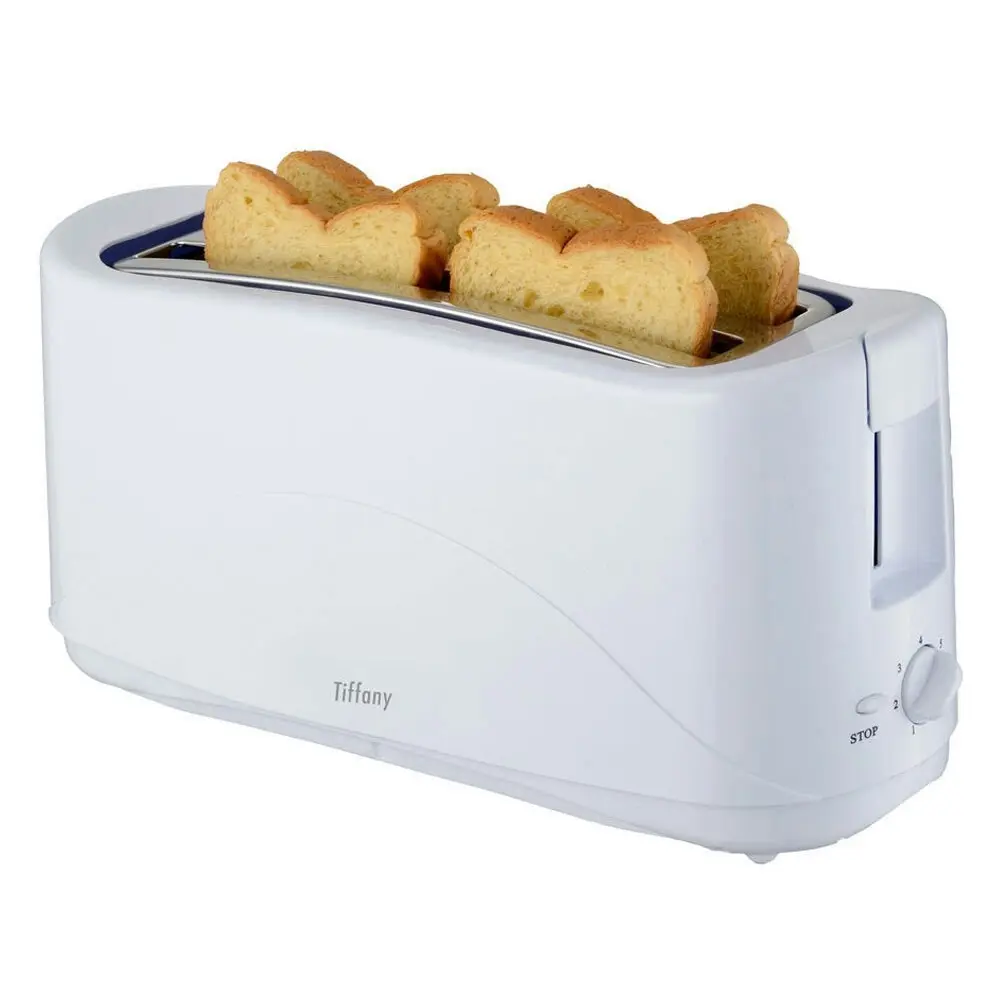 Tiffany Touch Electric 1300W 4 Slice/Slot Bread Toaster Sandwich/Toast Maker WHT