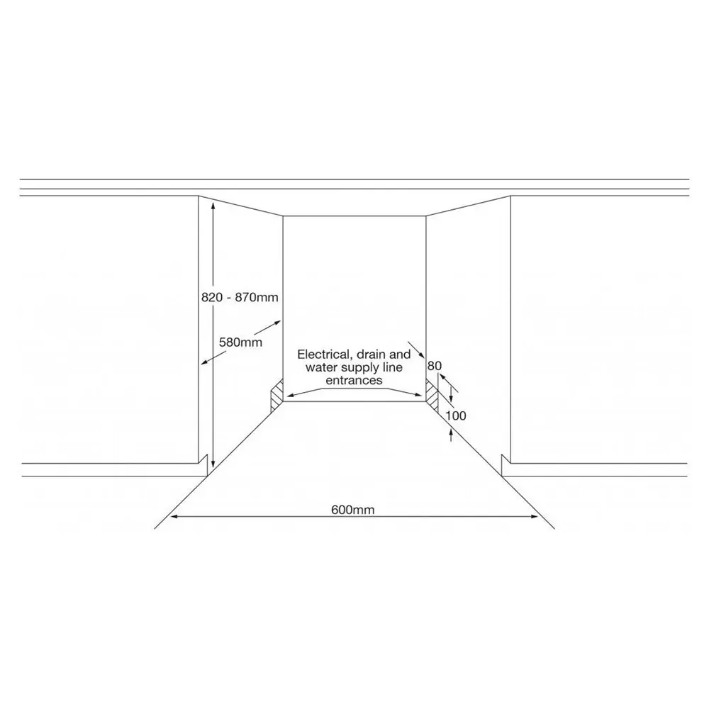 Kleenmaid 1800W Semi Integrated Kitchen Washing Dishwasher 60 x 84.5cm 238kWh