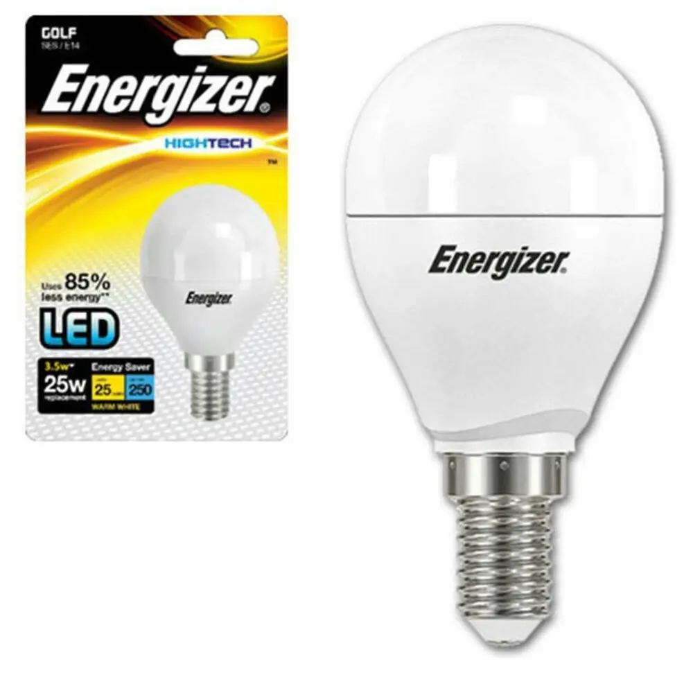 Energizer LED E14 3.5w Golf Warm White Light Globe/Lightbulb Lamp Bulb 270 Lumen