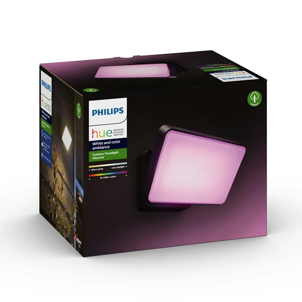 Philips HUE Outdoor LED Flood Wall Light White/Colour Lighting for APP/Wi-Fi