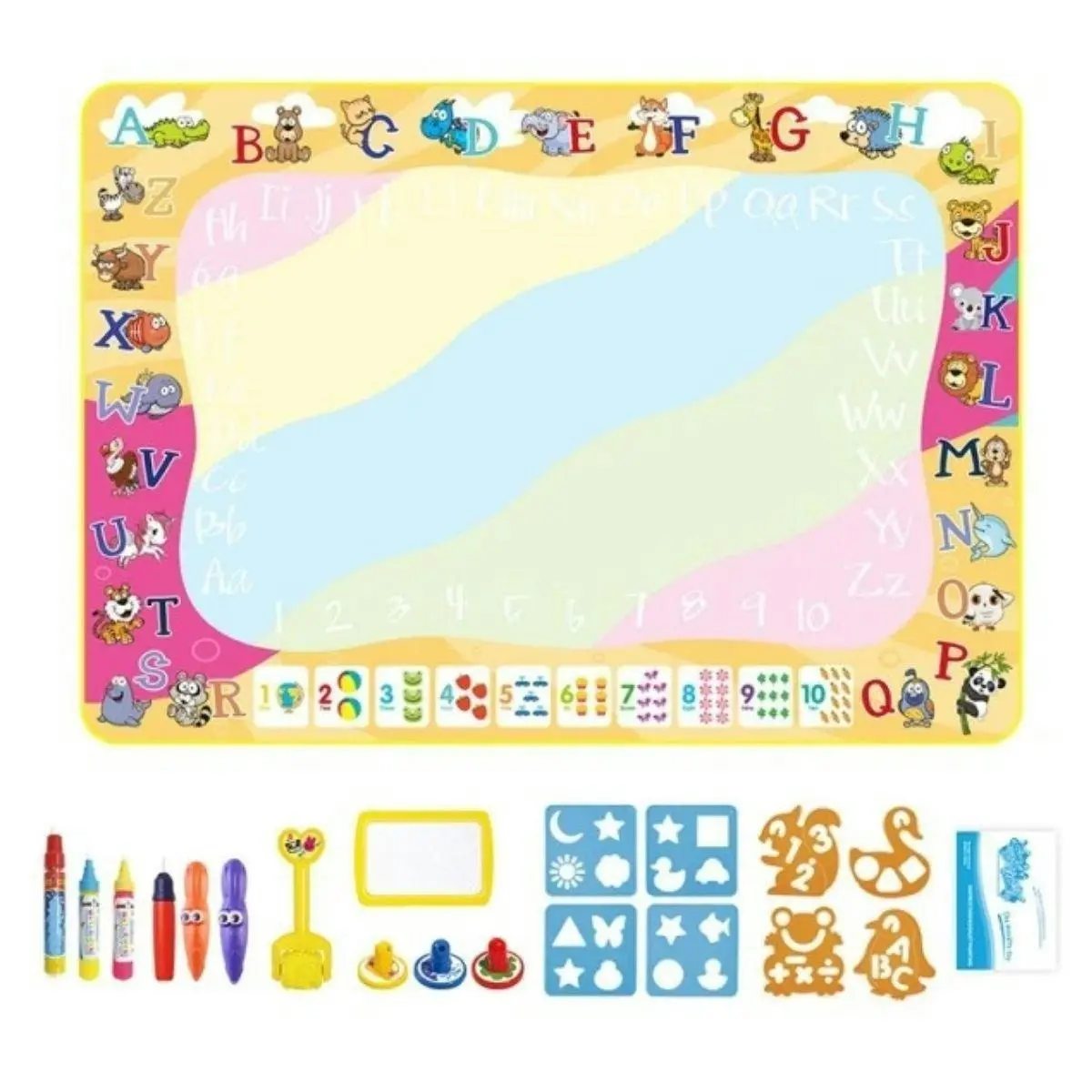 Kidst Educational Coloring Aqua Magic Water Doodler Play Mat for Kids