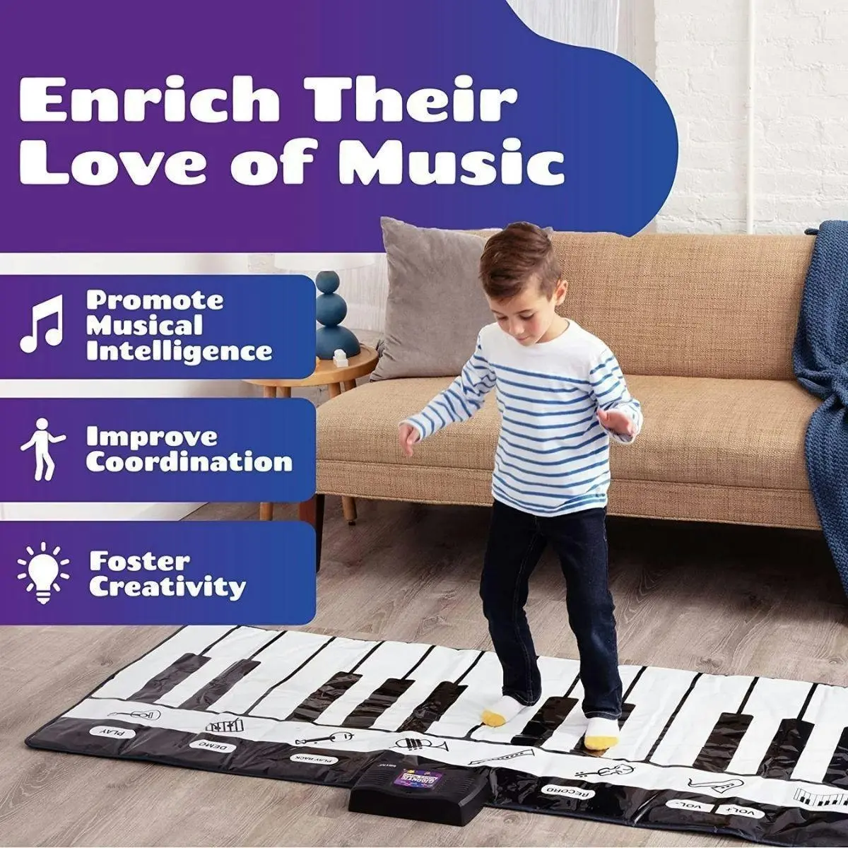 Kidst Piano Play Mat Musical Keyboard Dance Mat Educational Toys Kids