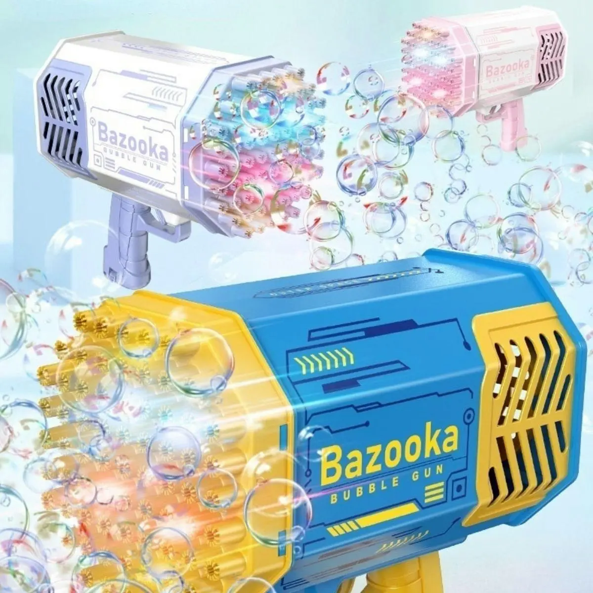 Kidst Bubble Machine Bazooka Outdoor Bubble Blaster 88 holes Rechargeable