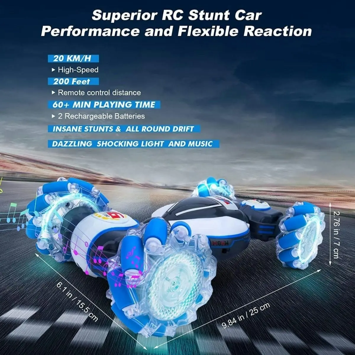 Kidst RC Stunt Car Gesture Sensing Remote Control & Drifting Stunts RC Car 4WD