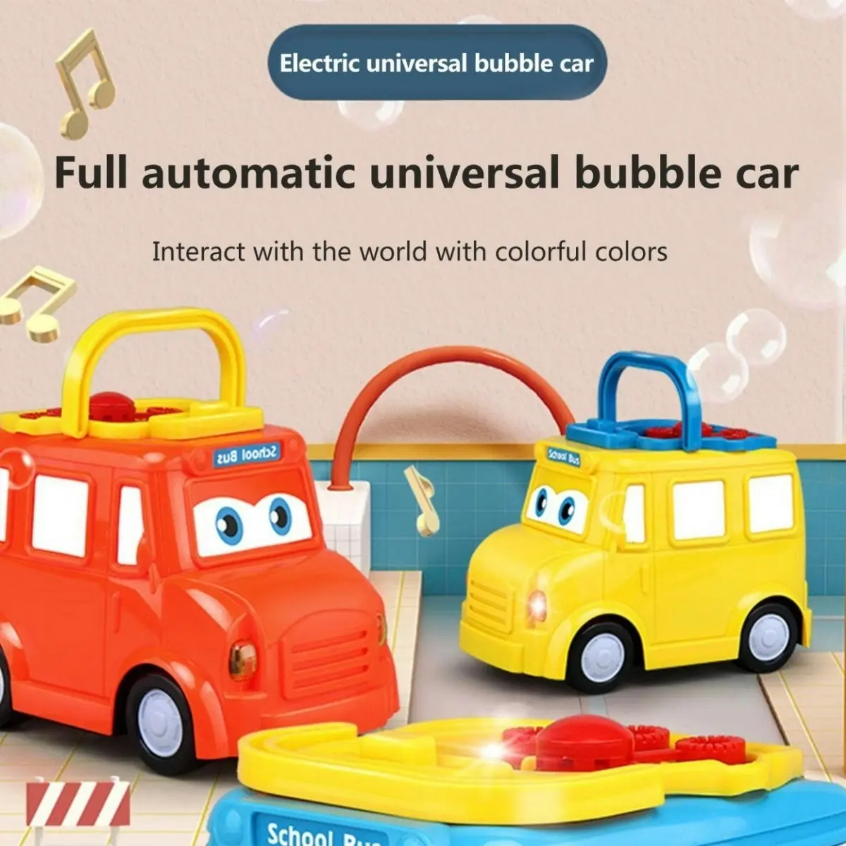 Kidst Bubble Toy School Bus Toy Bubble Maker & Bubble Blowing Kids Fun Toy