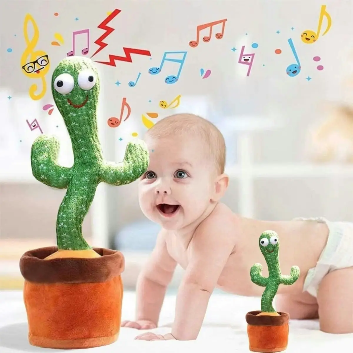 Kidst Dancing Cactus Repeat Talking, Dancing & Singing Plush Cactus