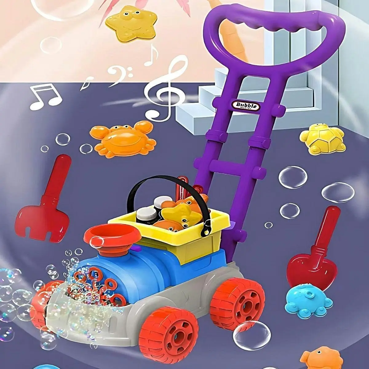 Kidst Bubble Toy Train for Kids Toddler Activity Walker Automatic Bubble Blower