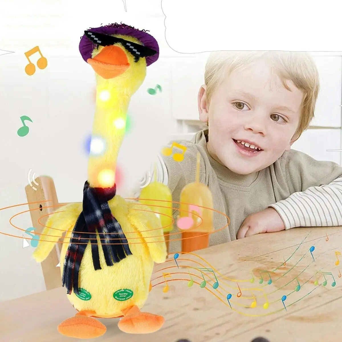 Kidst. Rechargeable Dancing Duck Plush Toy Singing, Talking & Dancing Cactus Toy