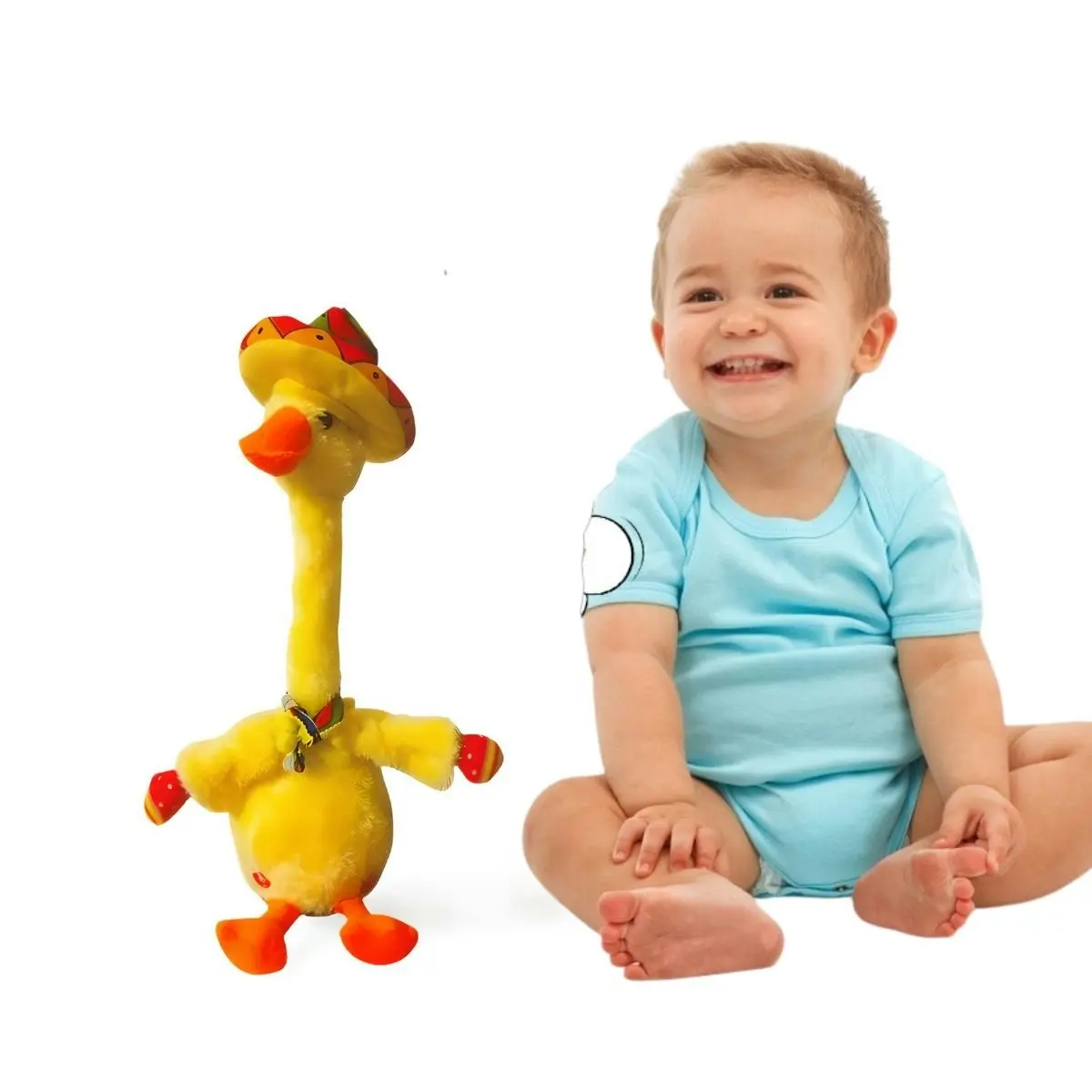 Kidst. Rechargeable Dancing Duck Plush Toy Singing, Talking & Dancing Cactus Toy