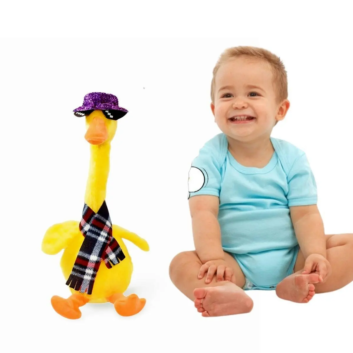 Kidst. Rechargeable Dancing Duck Plush Toy Singing, Talking & Dancing Cactus Toy