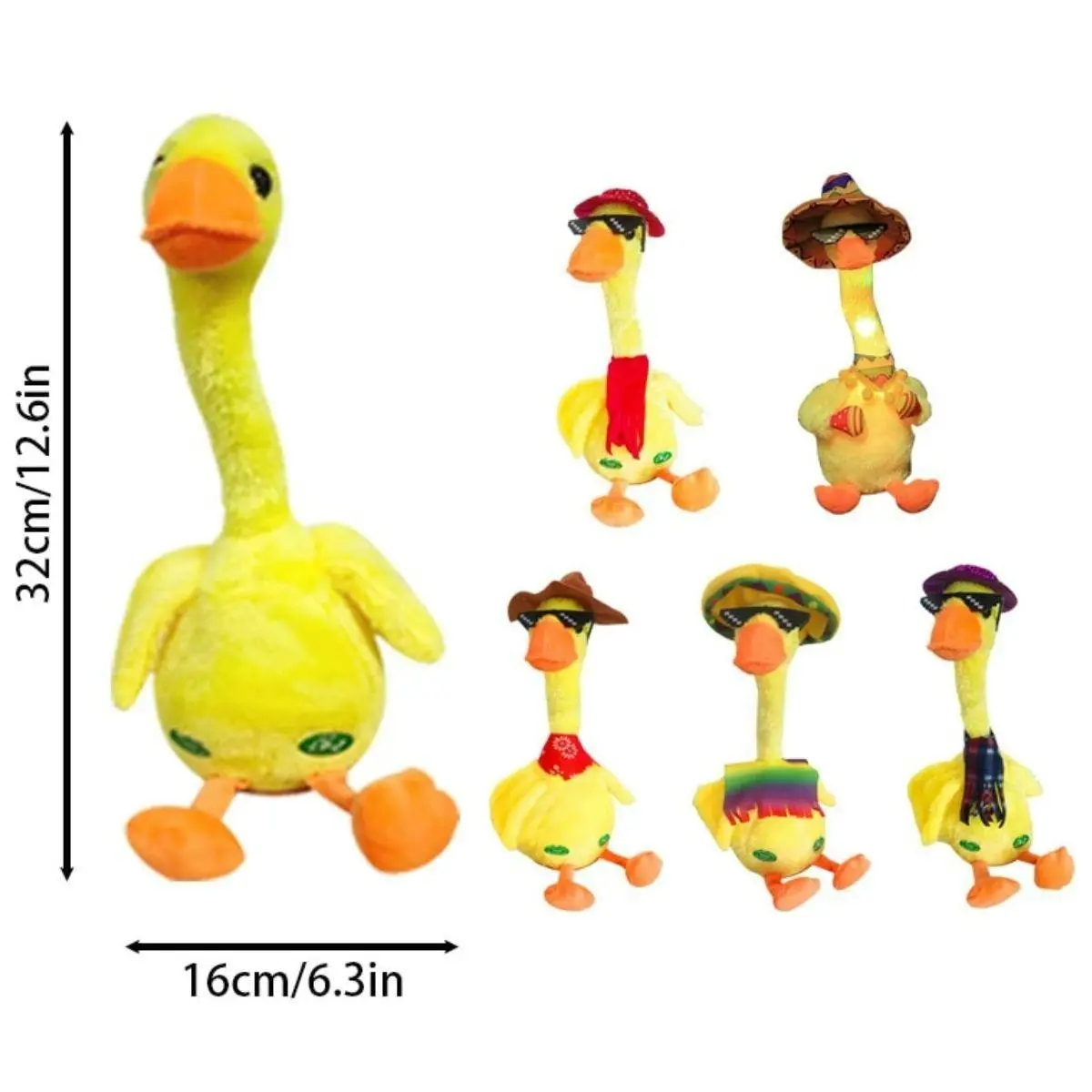 Kidst. Rechargeable Dancing Duck Plush Toy Singing, Talking & Dancing Cactus Toy