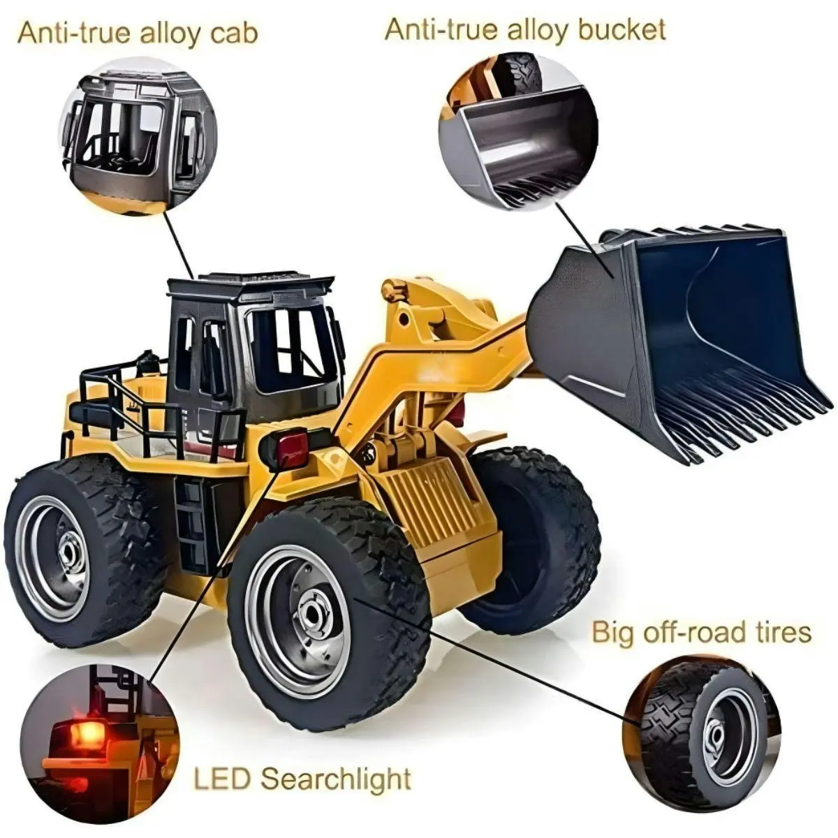 Kidst PowerLoader High-Performance RC Toy Bulldozer for Imaginative Play