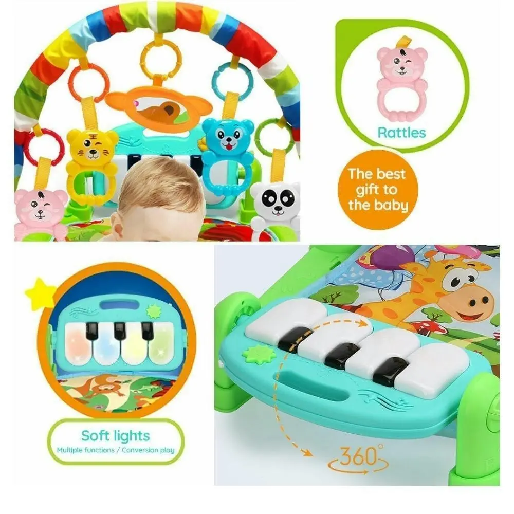 BabiesMart Kick'n'Play Joyous Journey Baby Activity Floor mat with Musical Light