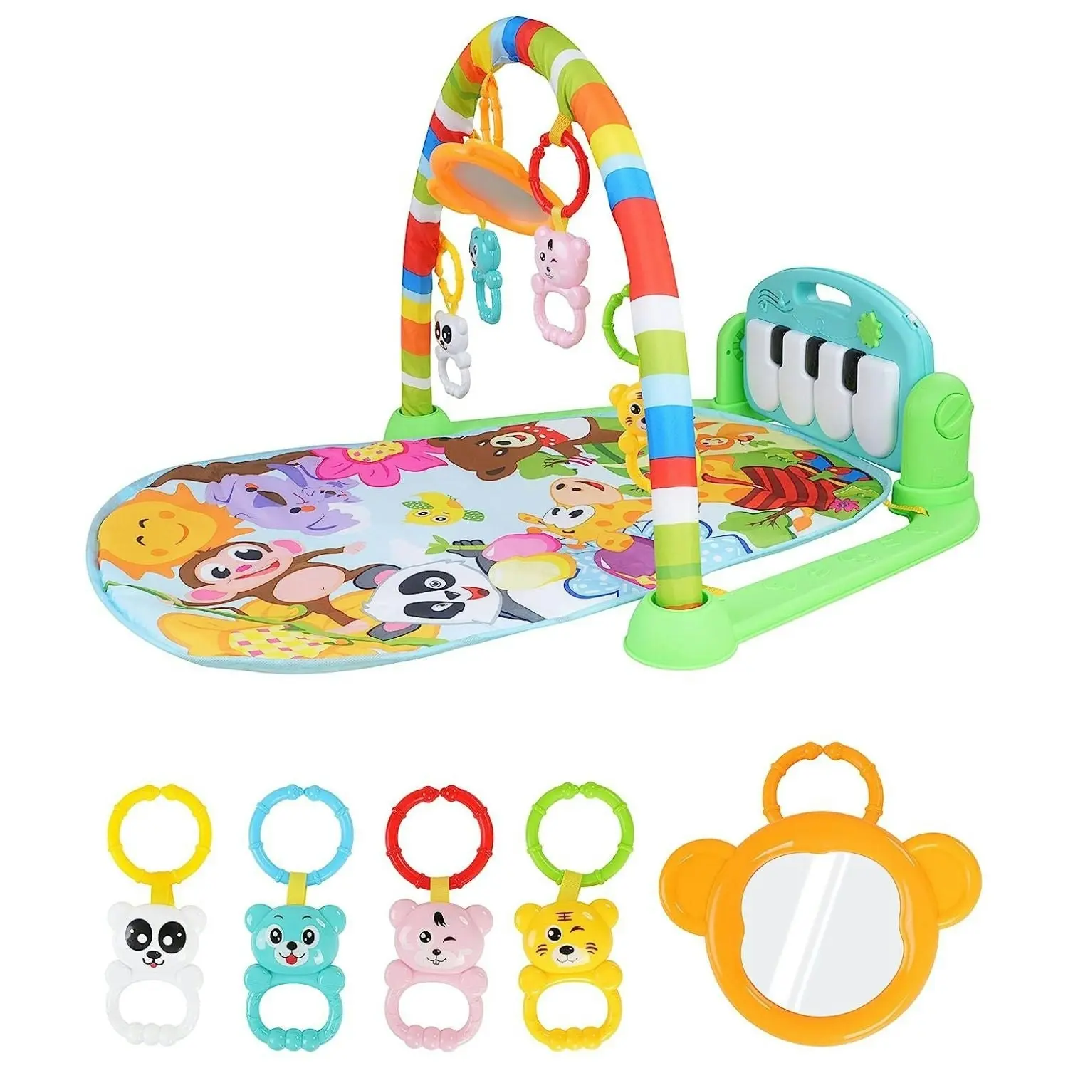 BabiesMart Kick'n'Play Joyous Journey Baby Activity Floor mat with Musical Light