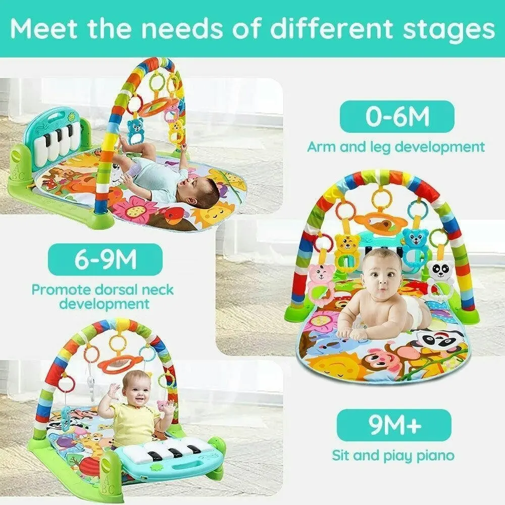 BabiesMart Kick'n'Play Joyous Journey Baby Activity Floor mat with Musical Light