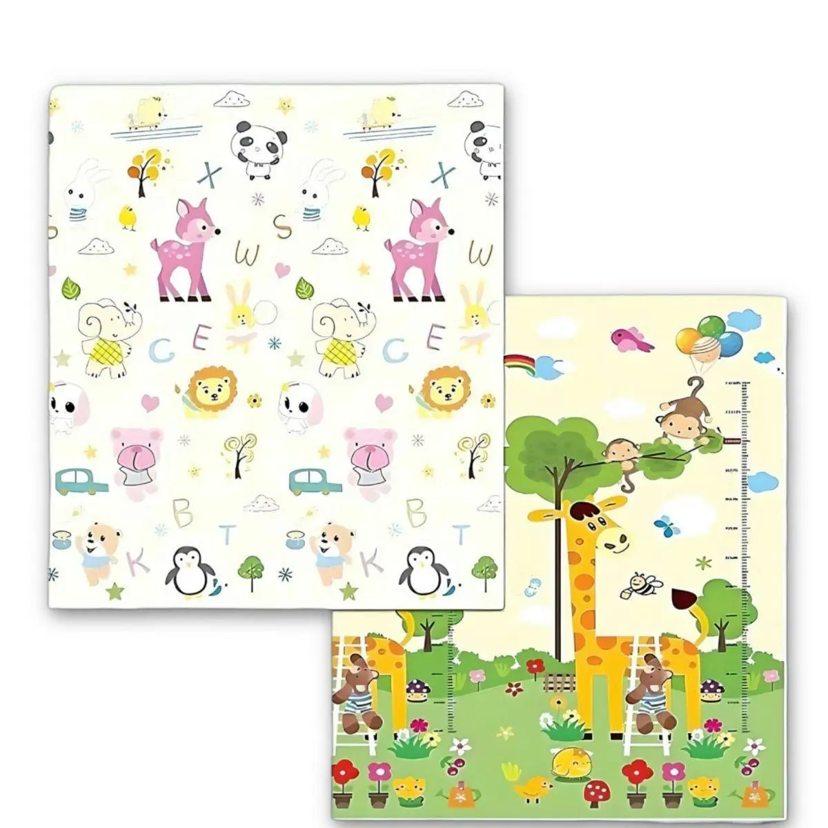 BabiesMart Large Play Mat 5-Layer, Waterproof, Non-Toxic, Double-Sided, Foldable Mat