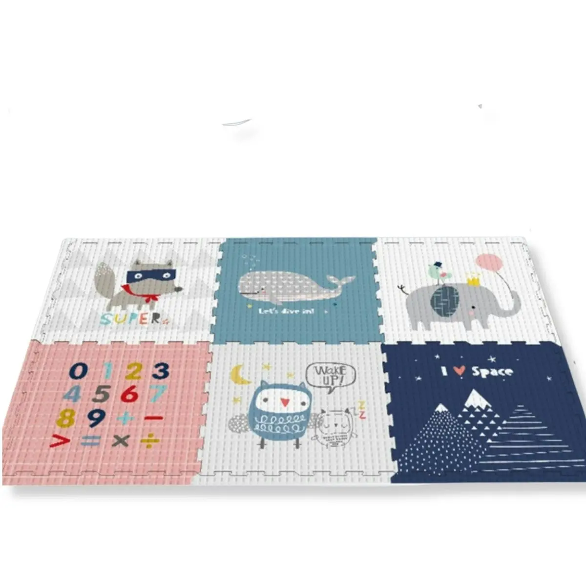 BabiesMart Baby Play Mat Reversible XPE Foam Mat Safe & Baby Friendly