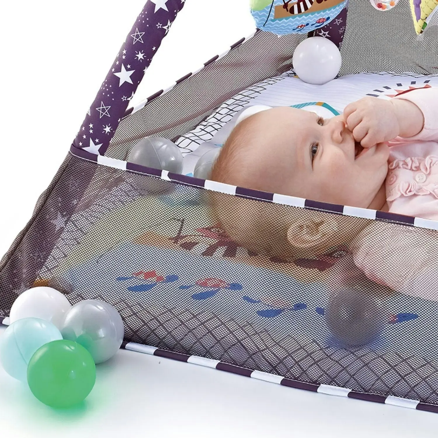 BabiesMart EngageMate Tummy Time Baby Play Gym Mat with Sensory & Learning Toys