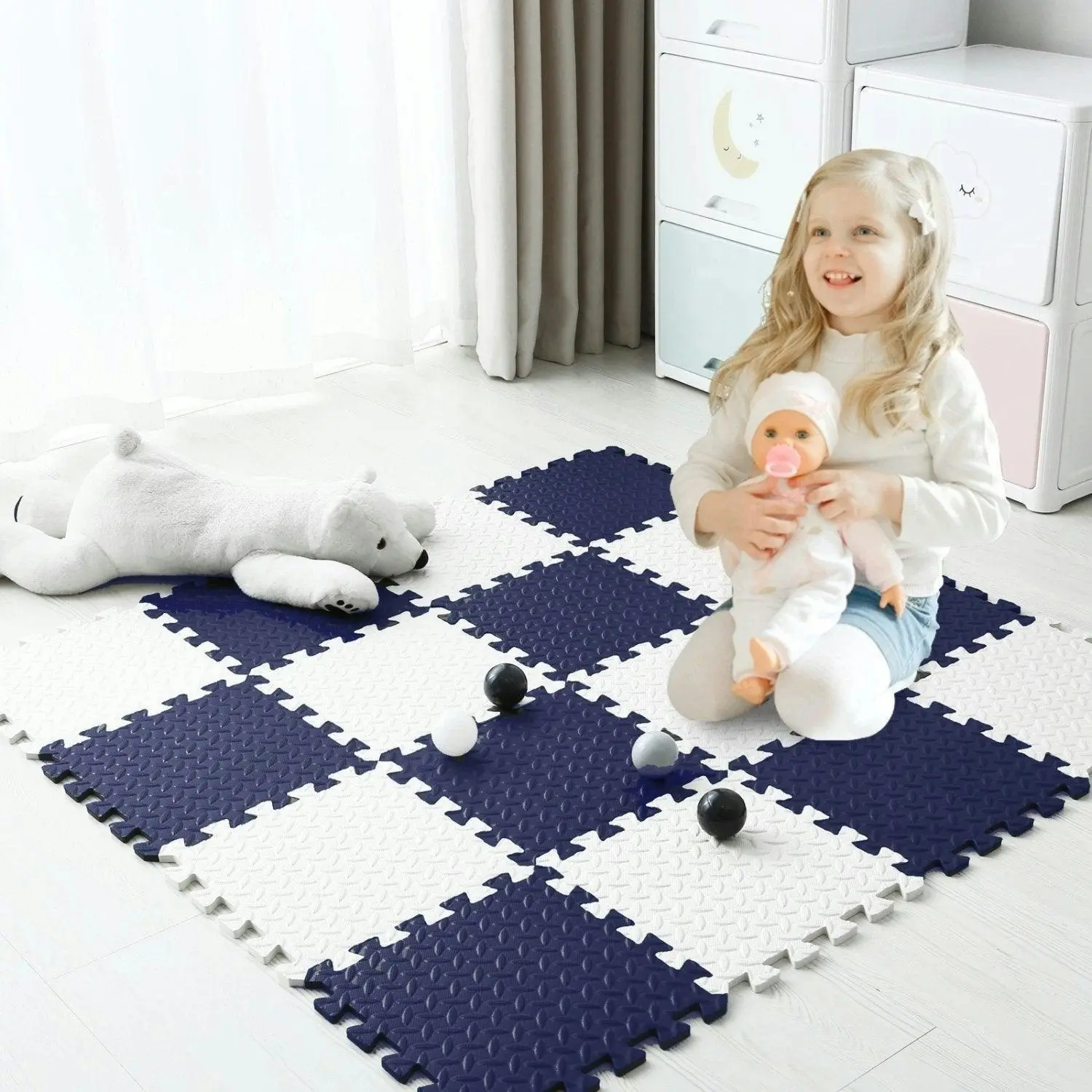 BabiesMart SoftSteps Play Mat Elite Interlocking 30x30 CM Foam Mats