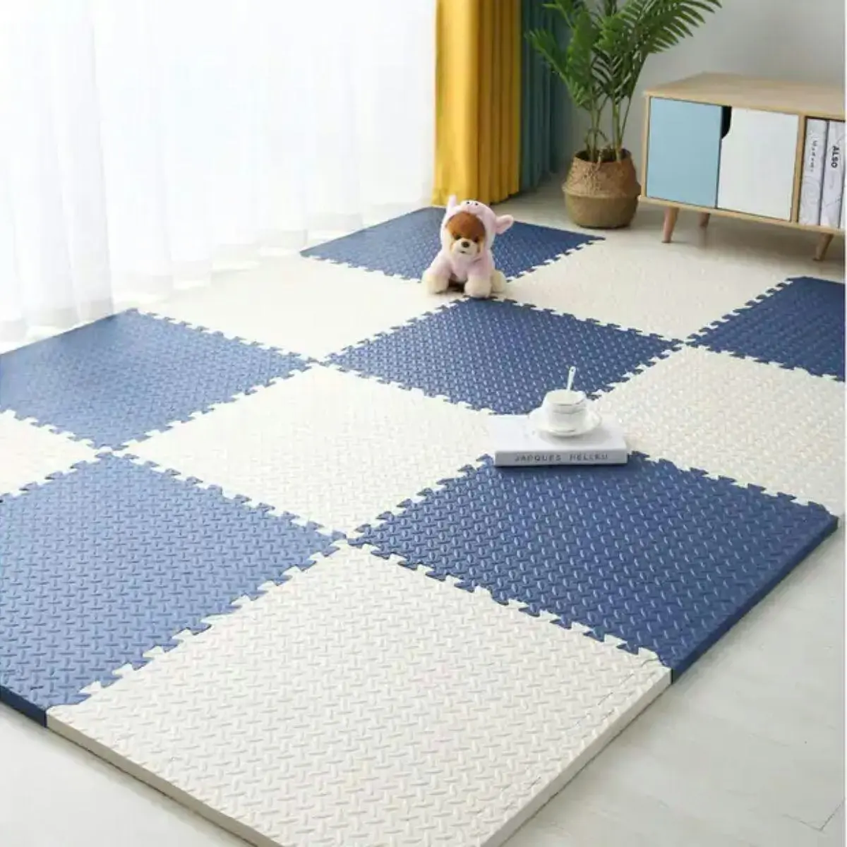 BabiesMart Baby Play Mat Safe Foam Mat Large 60 x 60 x 1 CM Puzzle Tiles