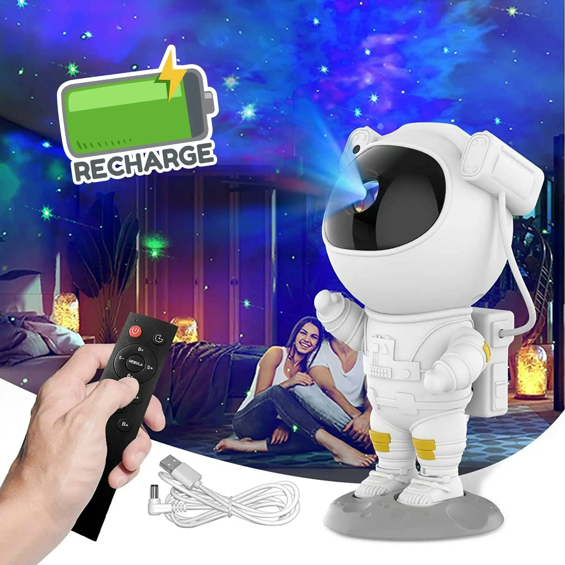 Glowly Astronaut LED Galaxy Projector for Ultimate Starry Night Light Experience