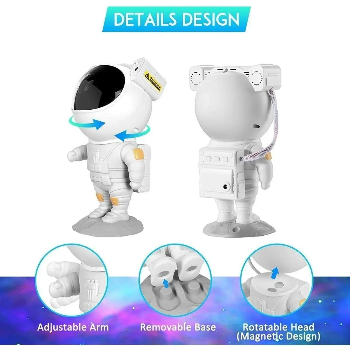 Glowly Astronaut LED Galaxy Projector for Ultimate Starry Night Light Experience