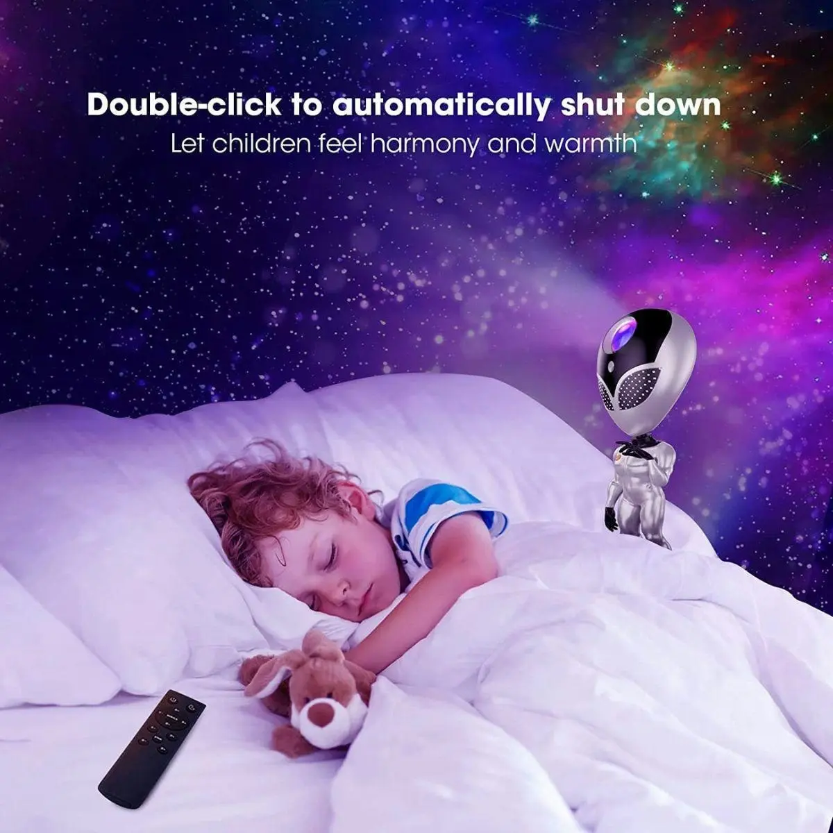 Glowly Alien Galaxy Projector Talking & Repeating Star Projector Night Light