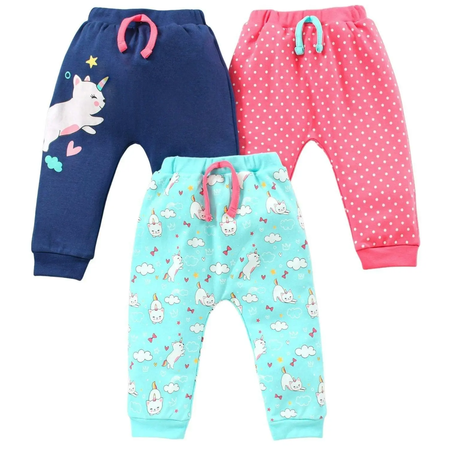 BabiesMart 3 Pack Unisex New Born Baby Clothes Pyjama Bottoms