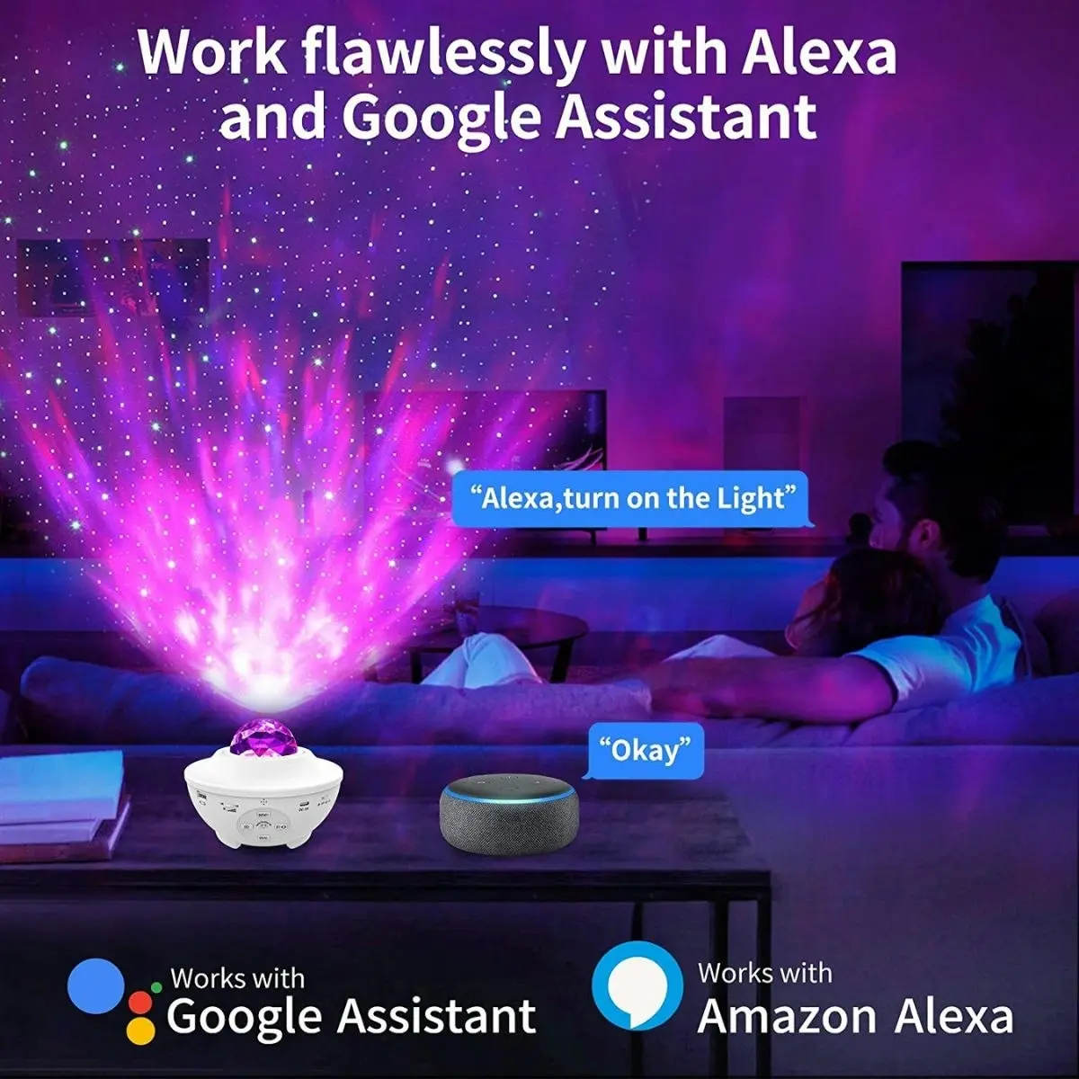 Glowly Wi-Fi Galaxy Projector 2.0. A Dreamy Night Light for Your Baby