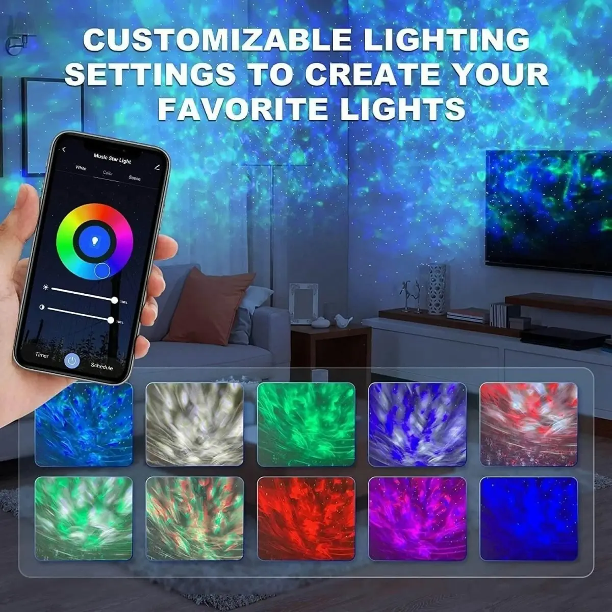 Glowly Wi-Fi Galaxy Projector 2.0. A Dreamy Night Light for Your Baby