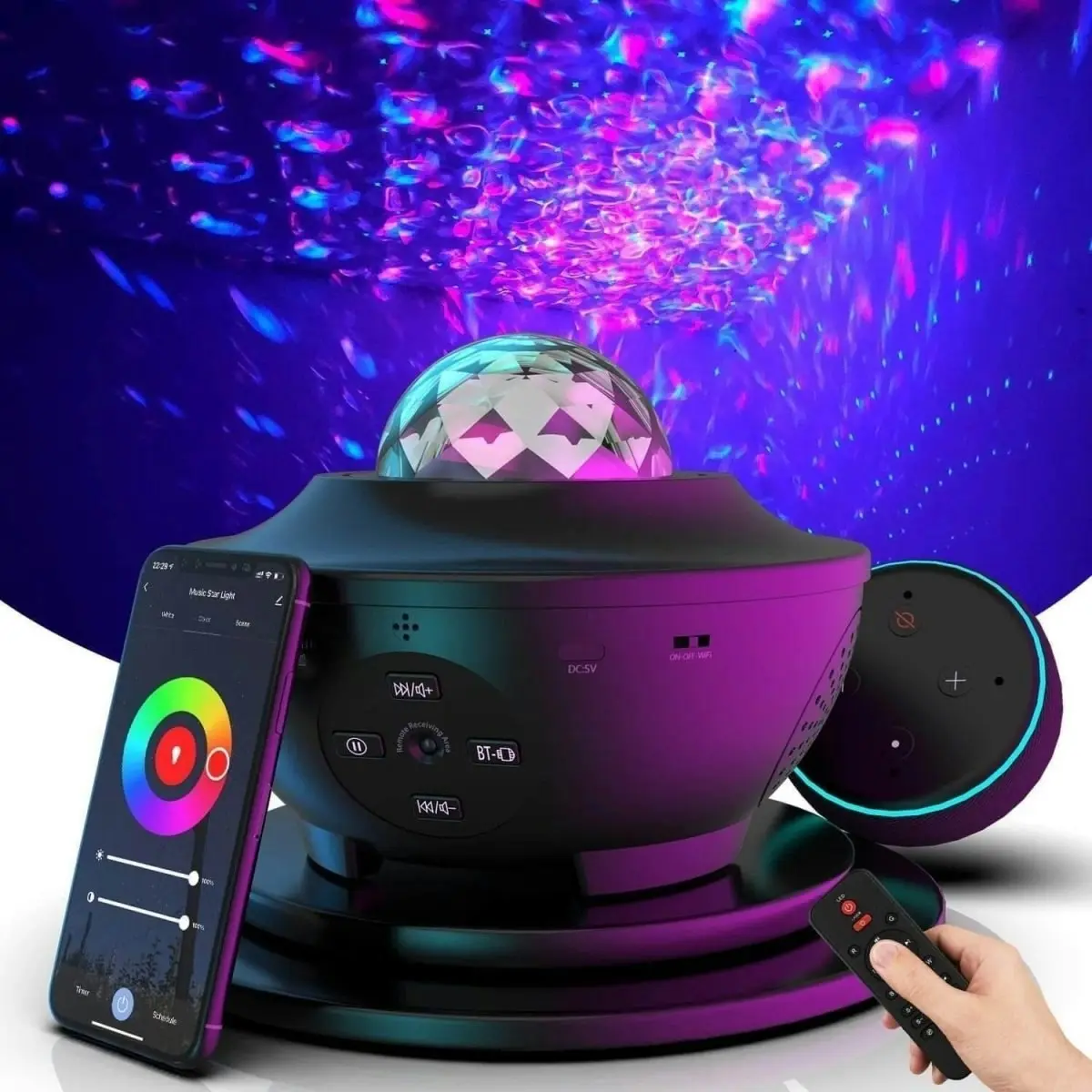 Glowly Wi-Fi Galaxy Projector 2.0. A Dreamy Night Light for Your Baby