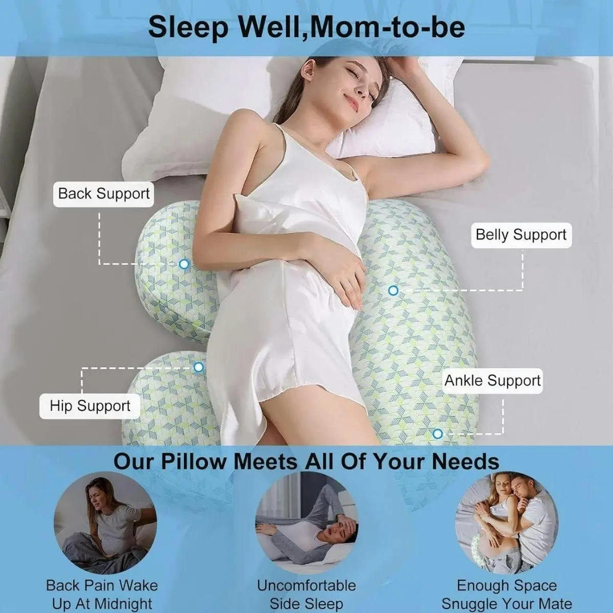 MaterniCare SnuggleMate Pregnancy, Maternity & Nursing Support Pillow