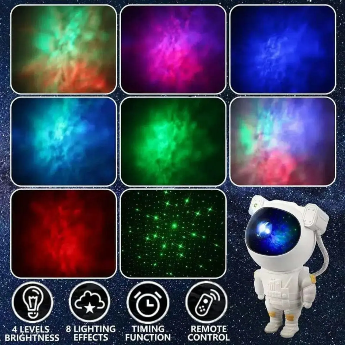 Glowly Rechargeable Astronaut Projector Galaxy Projector Light 2.0.