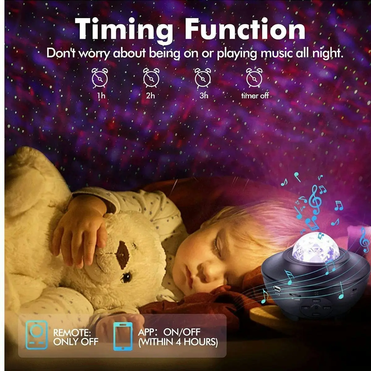 Glowly Galaxy Projector Star Night Light Projector with Bluetooth