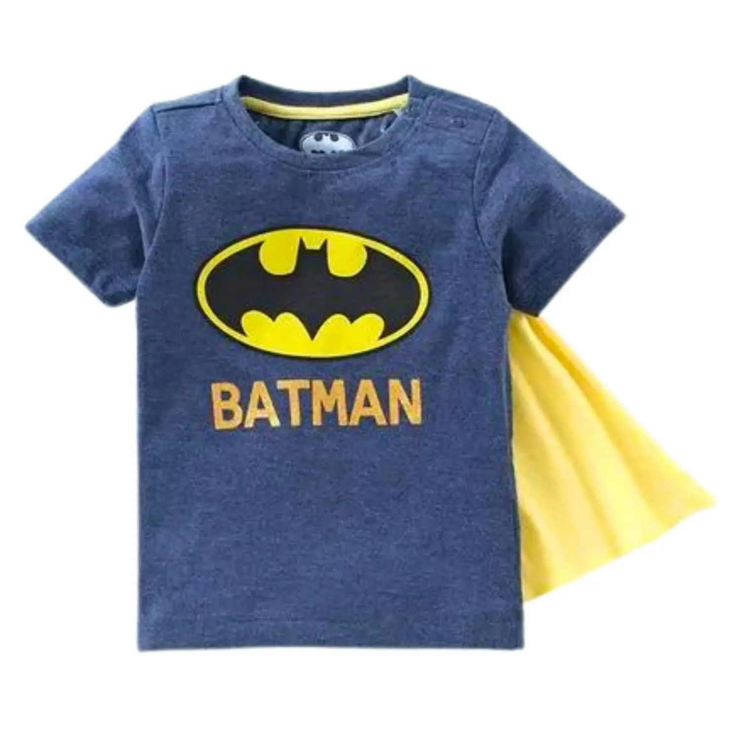 BabiesMart 1 Set Boys Clothes Batman Print Top With Cape Baby and Toddler