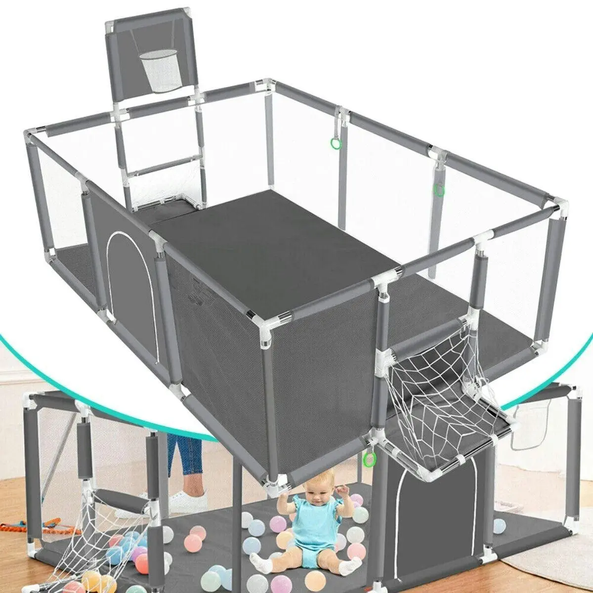 Toddly Little Explorer Deluxe Baby Play Pen Spacious & Safe