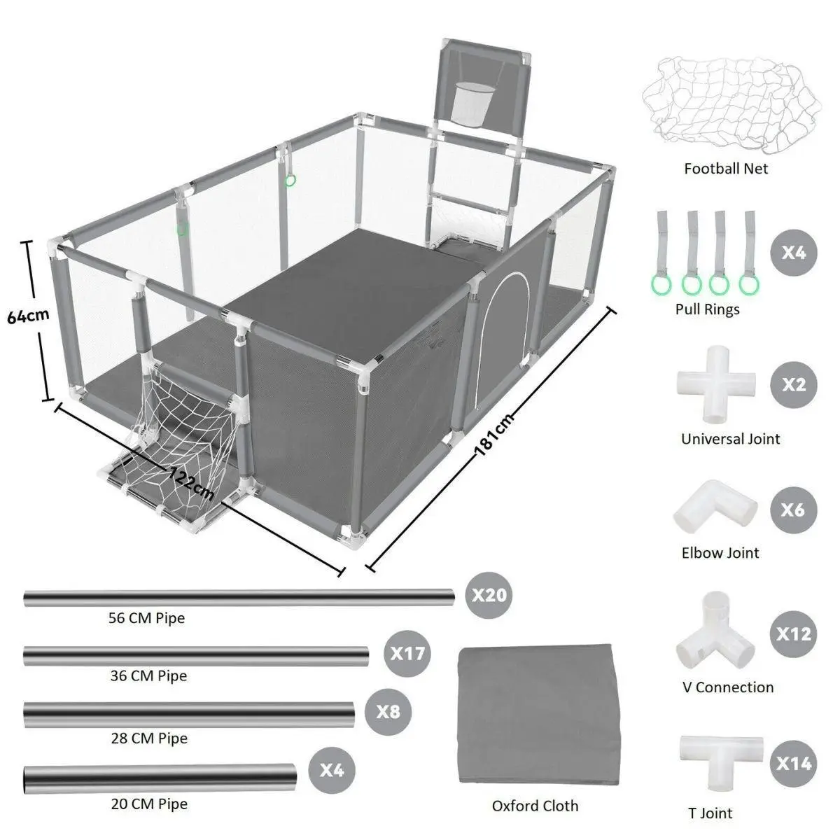 Toddly Little Explorer Deluxe Baby Play Pen Spacious & Safe