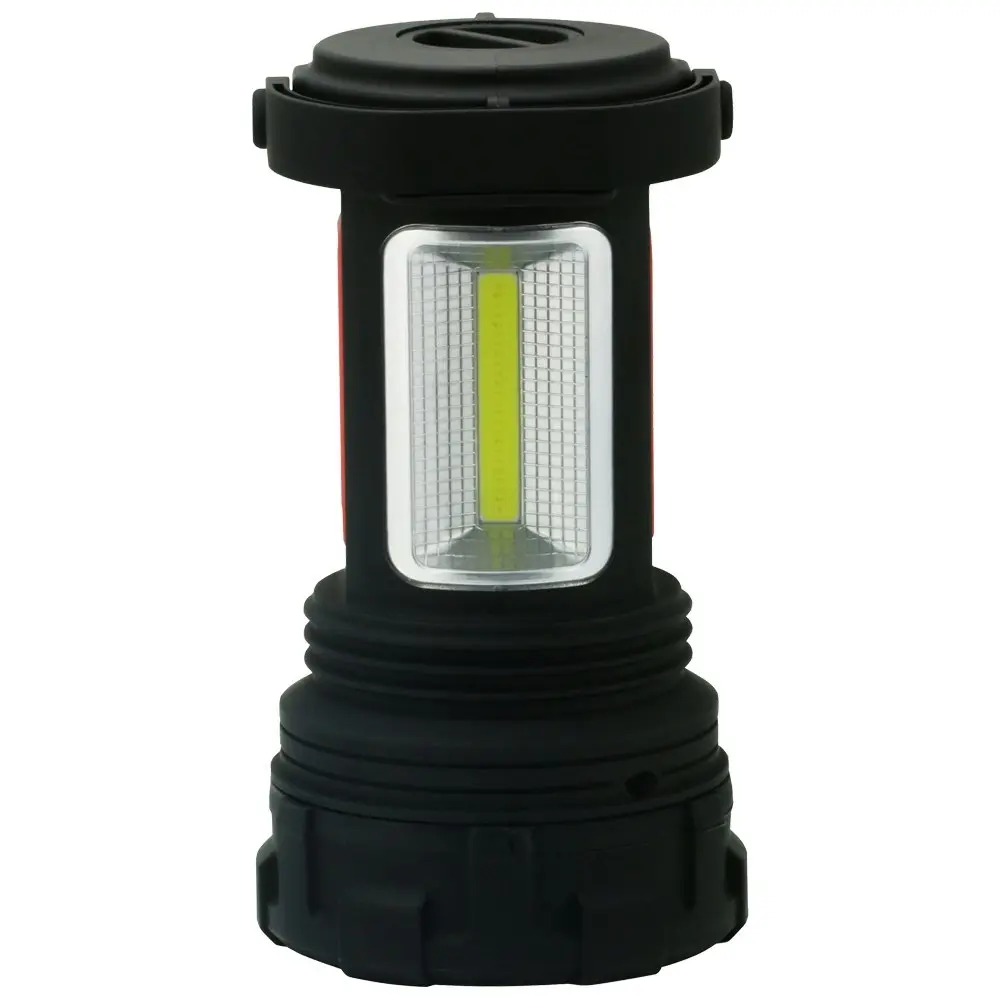 Camelion 2-in-1 Light Lantern/COB LED Spotlight 3W Flashlight w/ Batteries Black